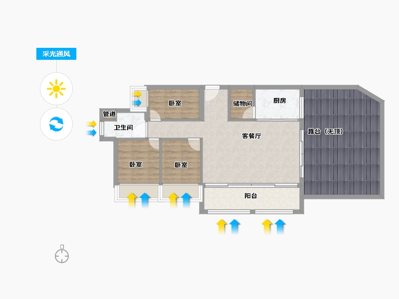 广东省-清远市-美林湖-90.00-户型库-采光通风