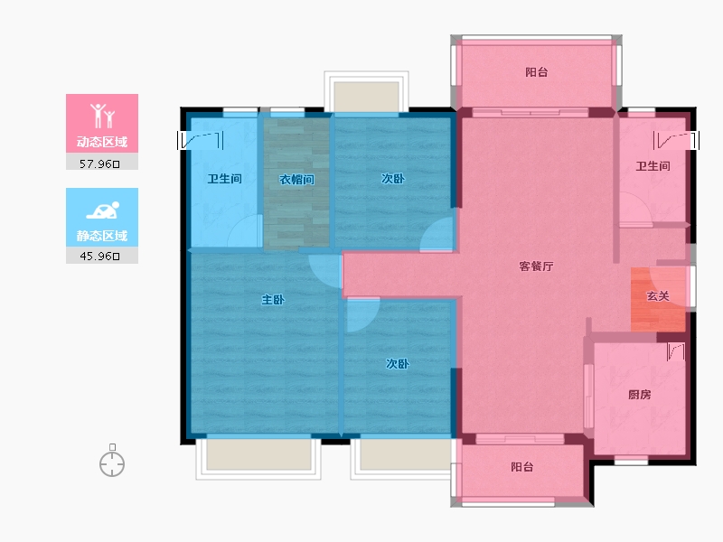 广东省-惠州市-时代倾城-92.49-户型库-动静分区