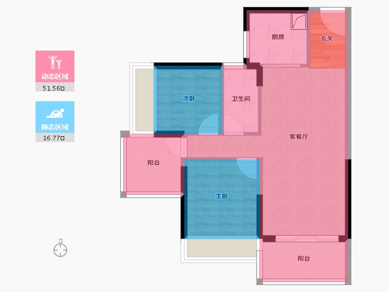 广东省-惠州市-碧桂园中央公园-60.48-户型库-动静分区