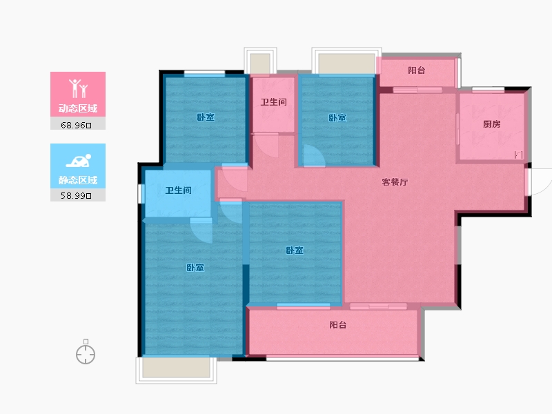 湖南省-长沙市-德奥·悦东方-114.00-户型库-动静分区