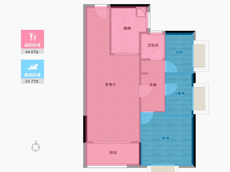 广东省-深圳市-怡瑞达乐郡-58.74-户型库-动静分区