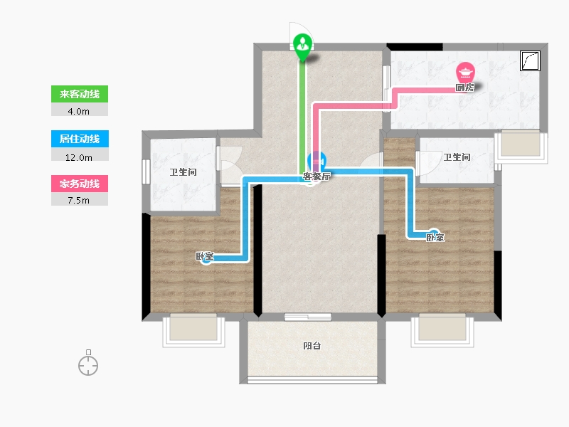 广东省-汕尾市-瑞城花园-89.01-户型库-动静线