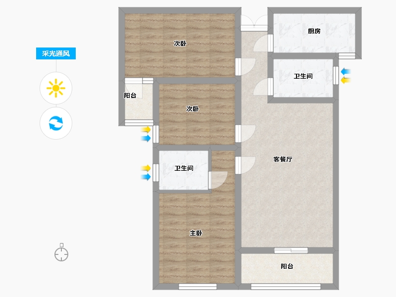 河南省-周口市-周口万正世家-82.40-户型库-采光通风