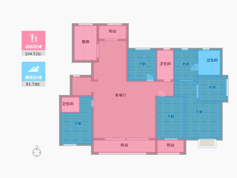 山东省-潍坊市-紫玉兰亭-167.00-户型库-动静分区