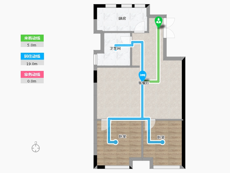 湖南省-长沙市-中建嘉和城公寓-65.41-户型库-动静线