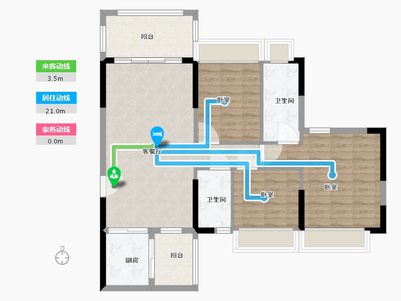 广东省-阳江市-锦峰花园-91.09-户型库-动静线