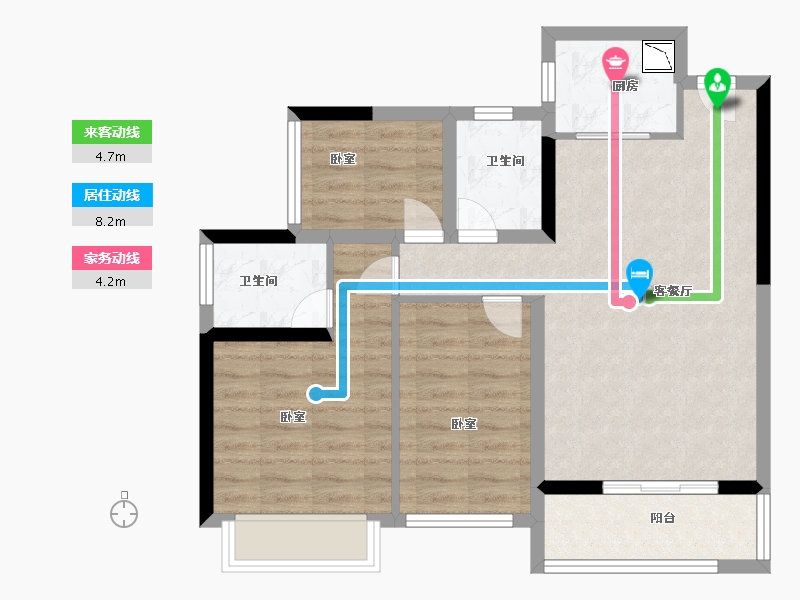 广东省-广州市-华福御水岸-73.00-户型库-动静线