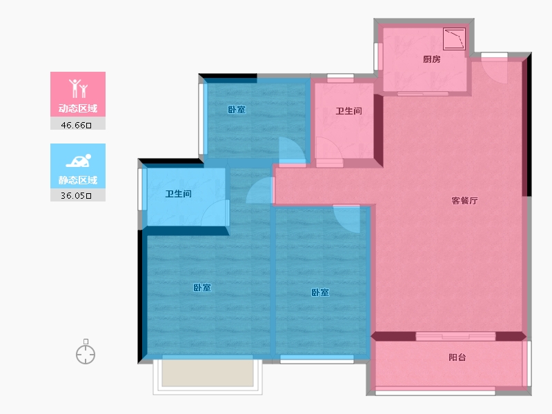 广东省-广州市-华福御水岸-73.00-户型库-动静分区