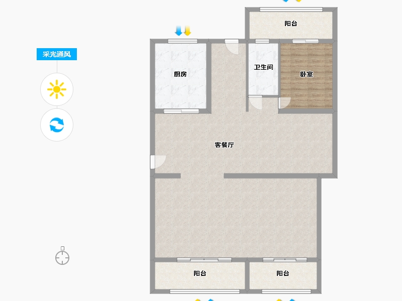 湖北省-武汉市-驿山高尔夫-139.33-户型库-采光通风