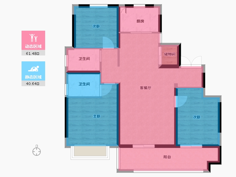 河南省-周口市-诚达御景国际-91.20-户型库-动静分区