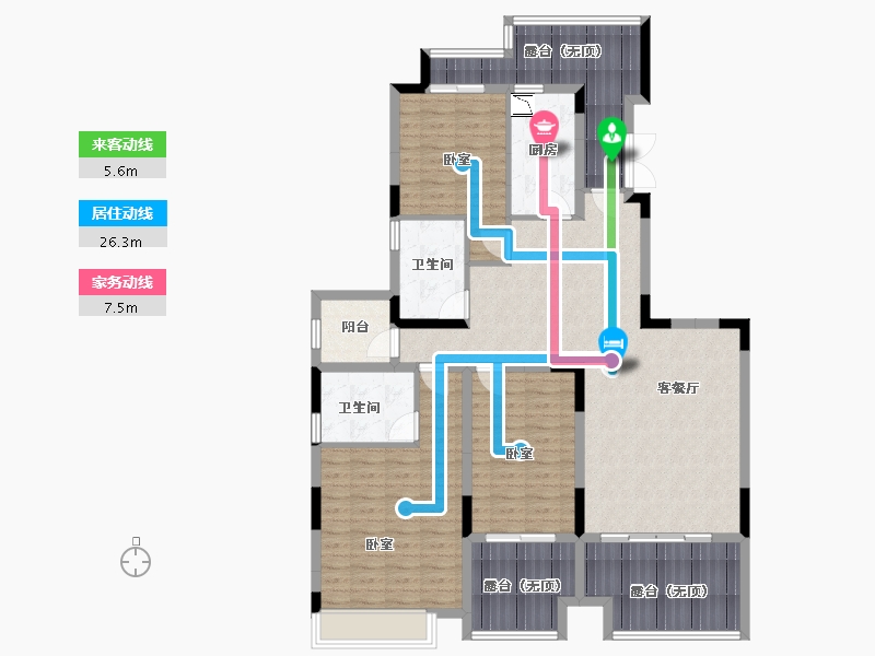 广东省-广州市-恒大郦湖城-133.56-户型库-动静线