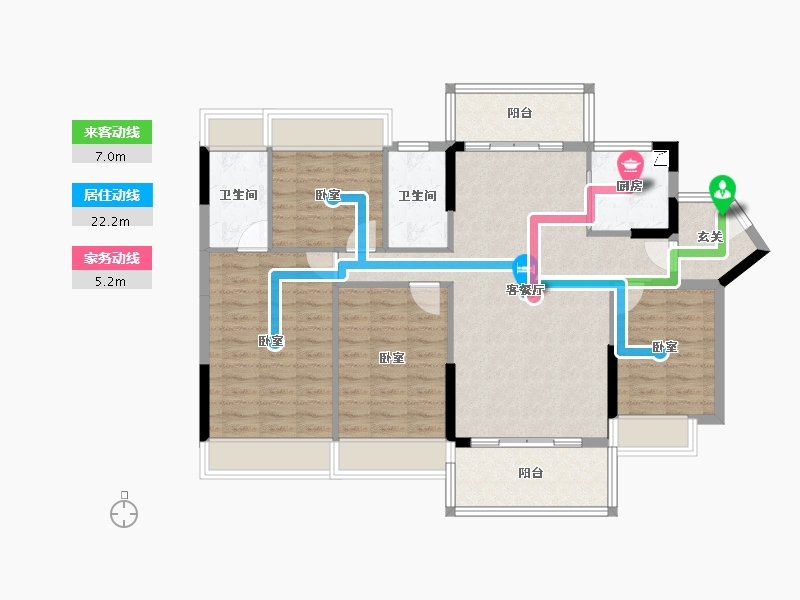 广东省-阳江市-国鼎·中央公园-103.04-户型库-动静线