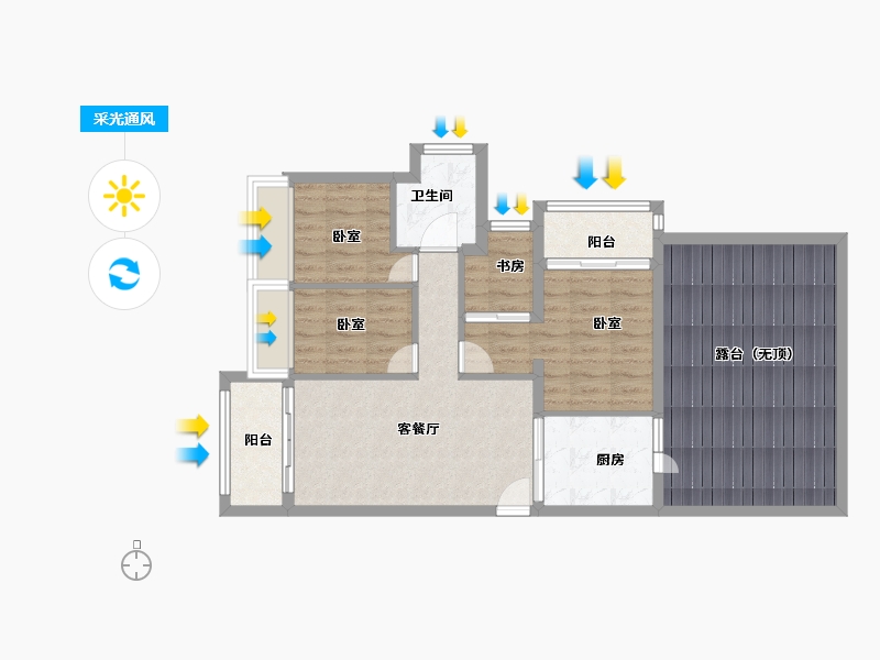 广东省-清远市-美林湖-90.00-户型库-采光通风