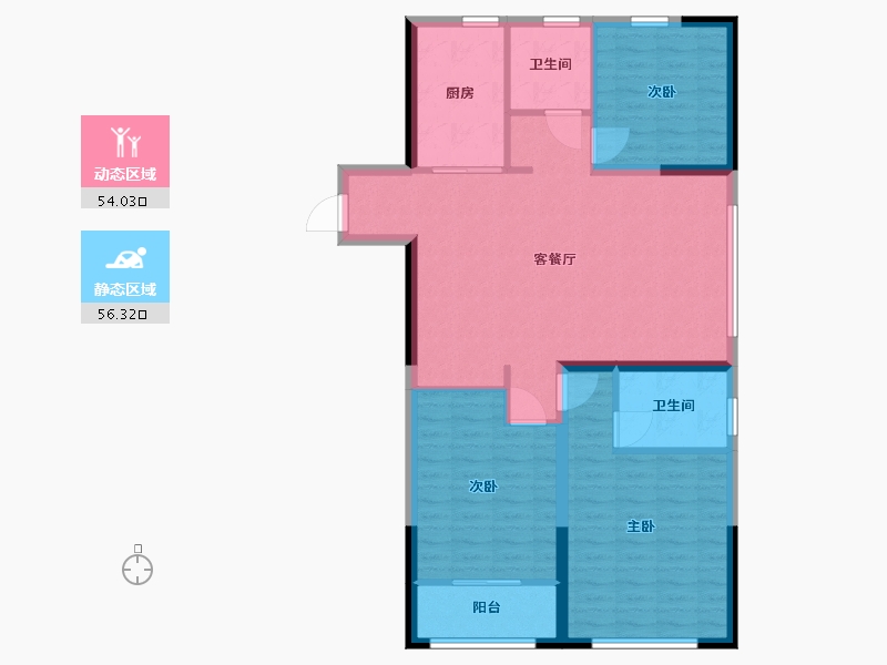 山东省-潍坊市-翔凯文华未来之光-100.00-户型库-动静分区