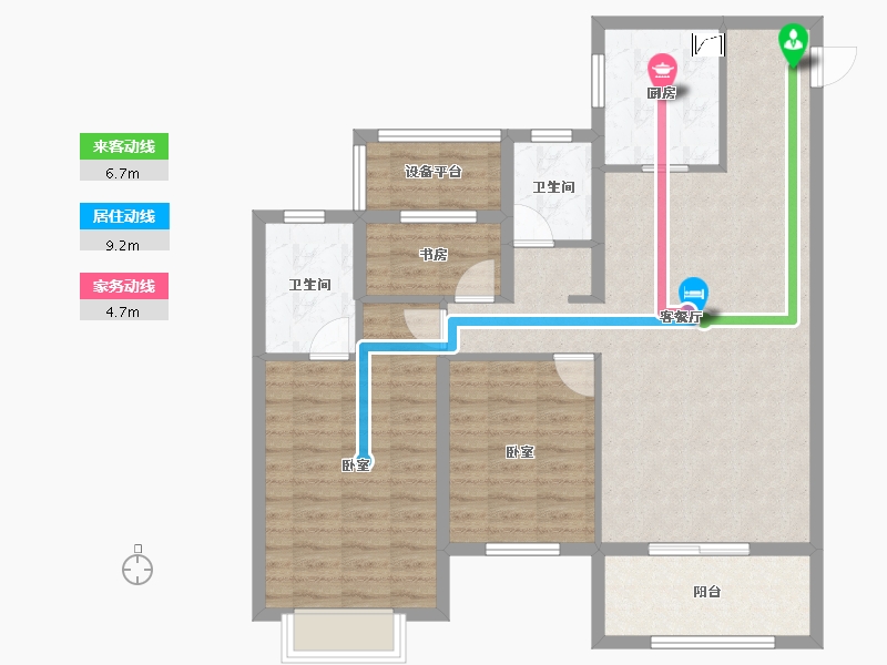 湖北省-孝感市-新城悦隽-97.35-户型库-动静线