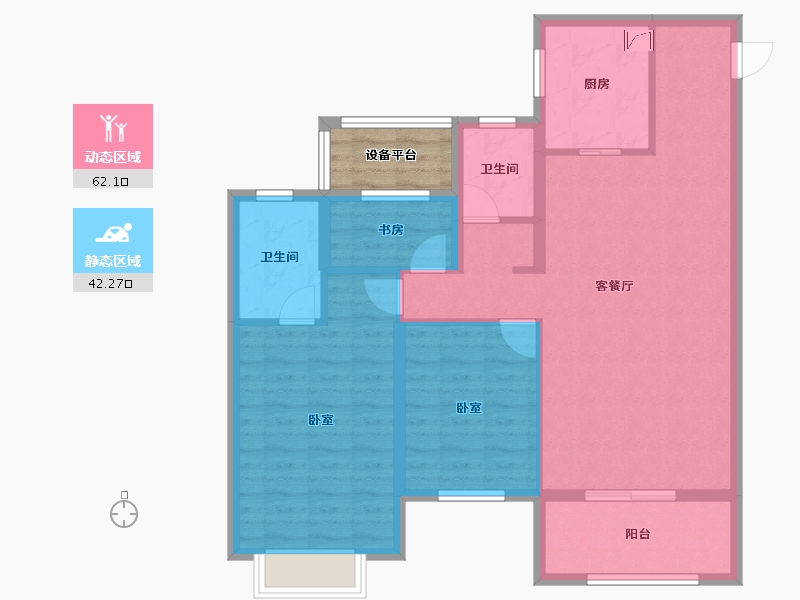 湖北省-孝感市-新城悦隽-97.35-户型库-动静分区