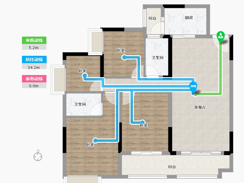 广东省-广州市-奥园公园一号-108.00-户型库-动静线