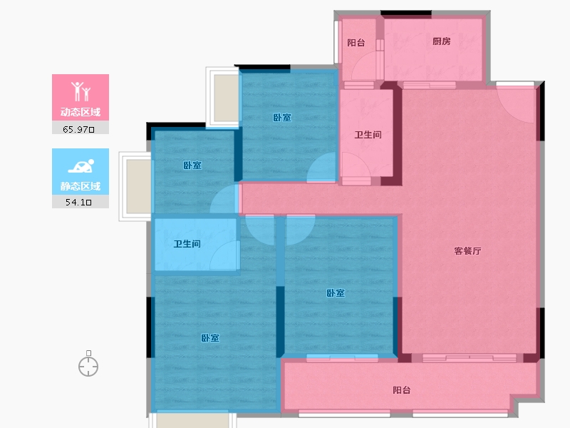 广东省-广州市-奥园公园一号-108.00-户型库-动静分区