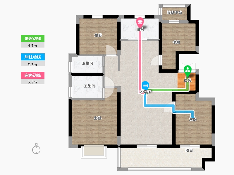 河南省-周口市-诚达御景国际-104.18-户型库-动静线