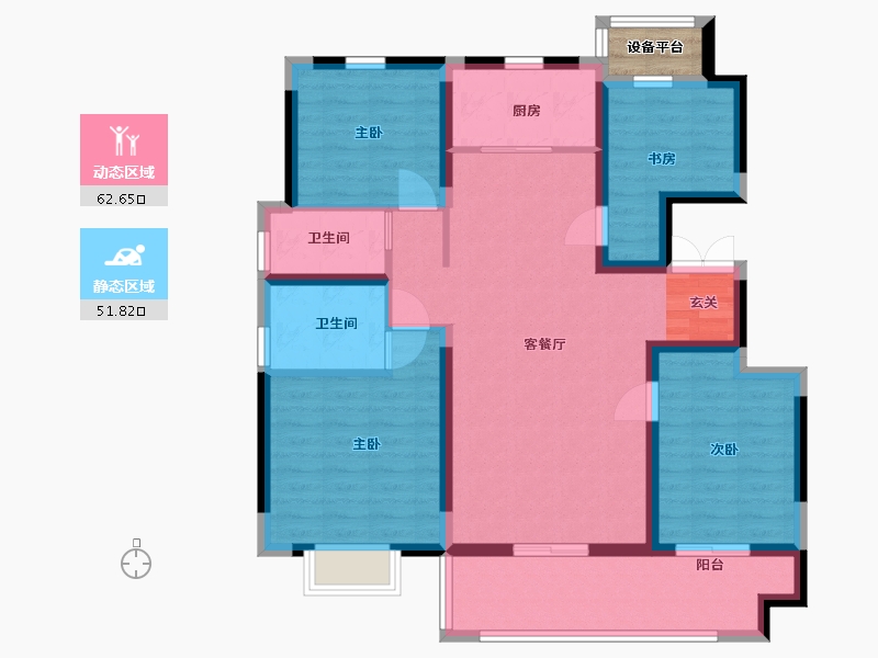 河南省-周口市-诚达御景国际-104.18-户型库-动静分区