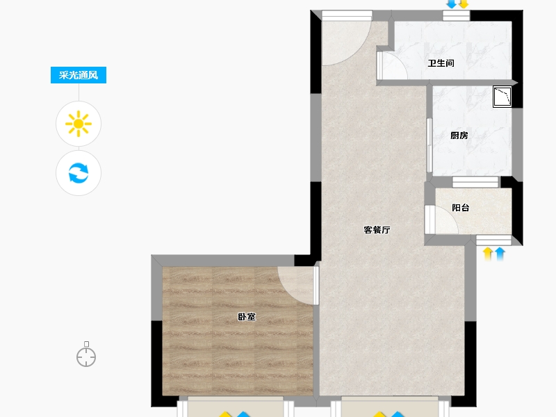 广东省-深圳市-顺泽阳光公馆-42.00-户型库-采光通风