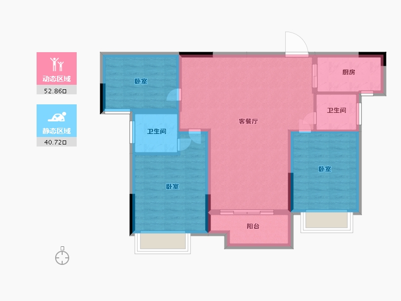 湖南省-长沙市-汉唐世家-84.00-户型库-动静分区