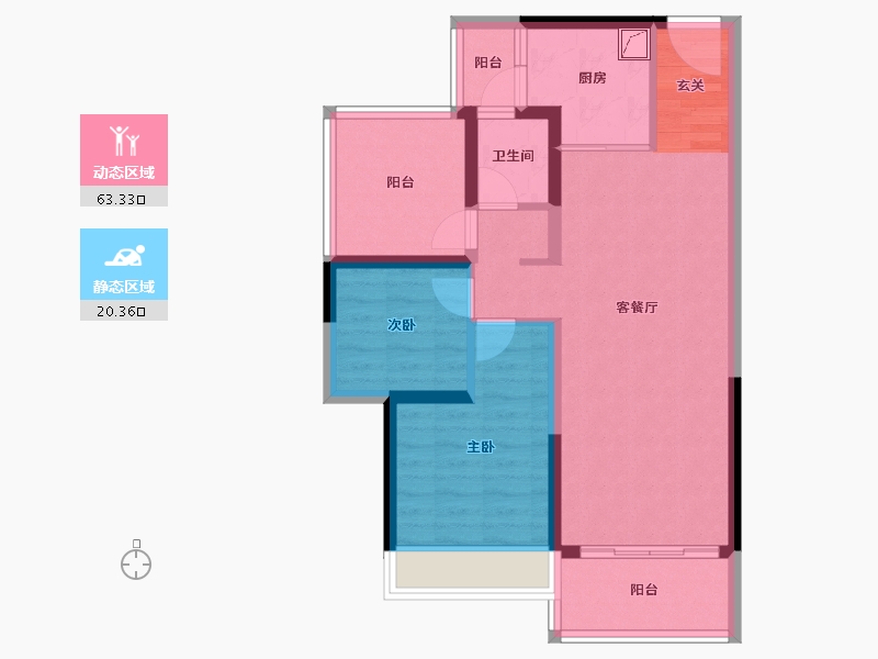 广东省-惠州市-碧桂园中央公园-73.87-户型库-动静分区