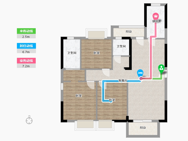 湖北省-武汉市-立城福第-94.39-户型库-动静线