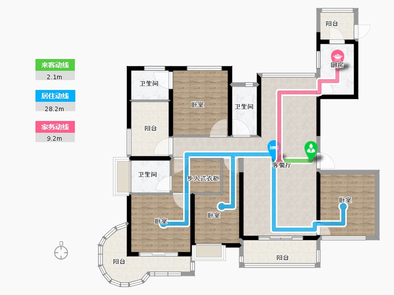 广东省-广州市-中海金沙水岸-151.99-户型库-动静线