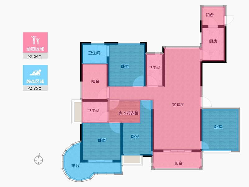 广东省-广州市-中海金沙水岸-151.99-户型库-动静分区