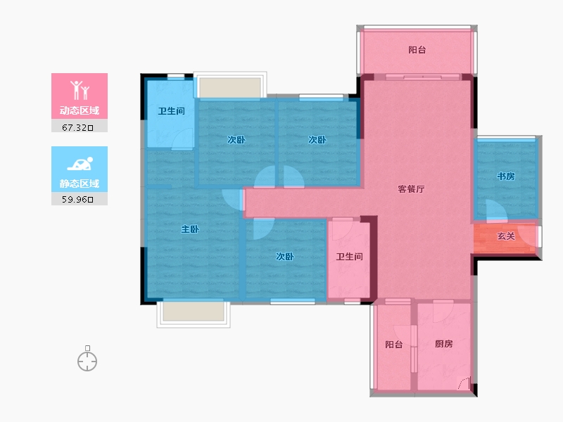 广东省-湛江市-海伦堡·御园-113.42-户型库-动静分区