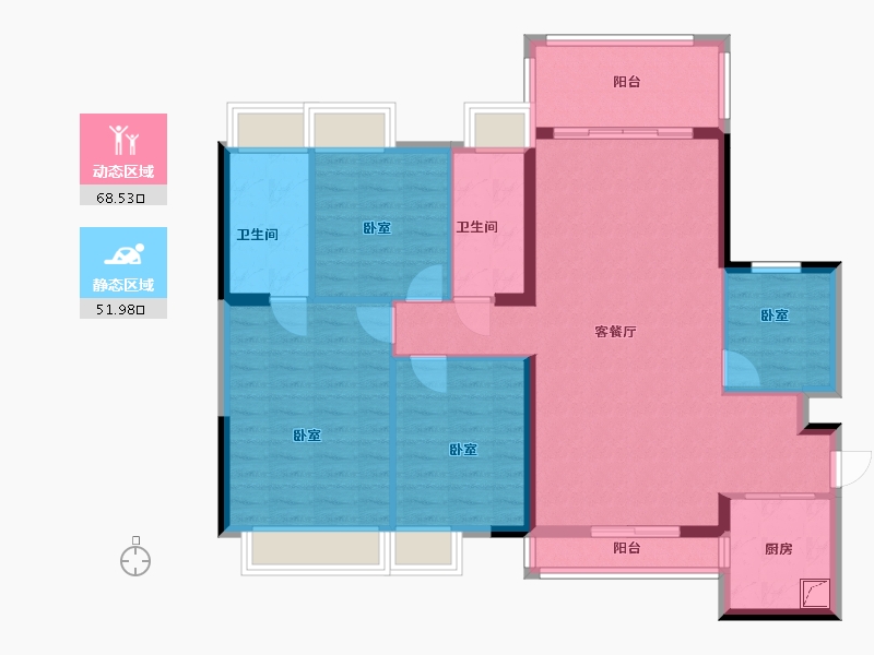 广东省-阳江市-粤沛森林湖-108.47-户型库-动静分区