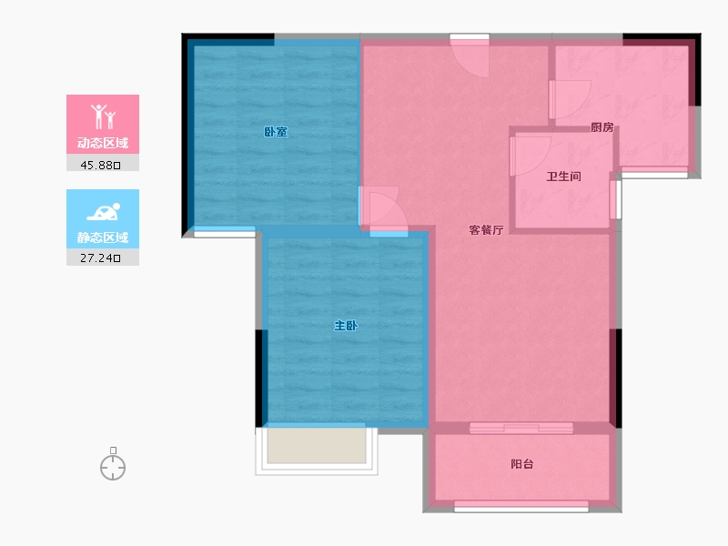 湖北省-武汉市-枫泽星都汇-65.58-户型库-动静分区