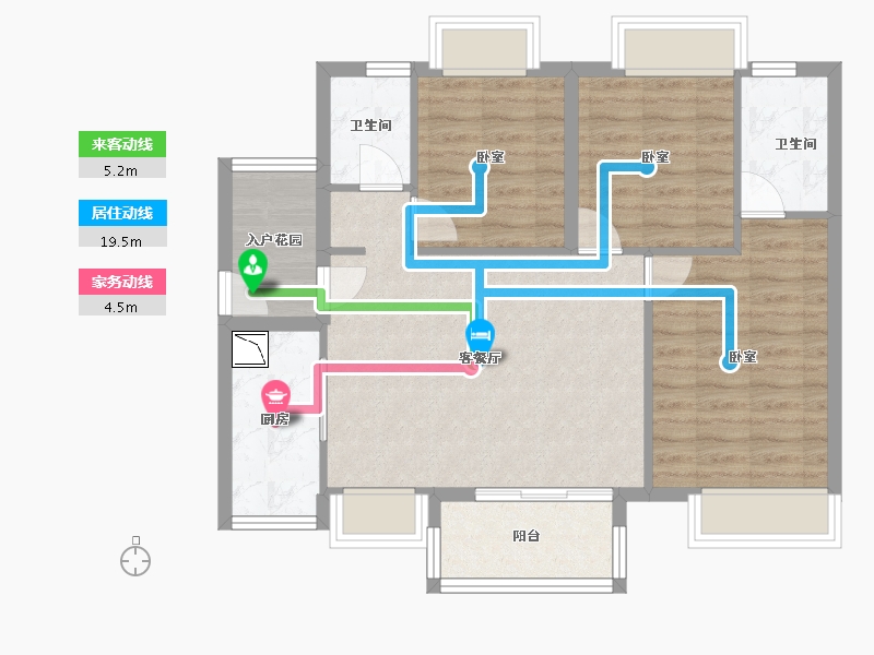 广东省-广州市-睿品华庭-78.02-户型库-动静线