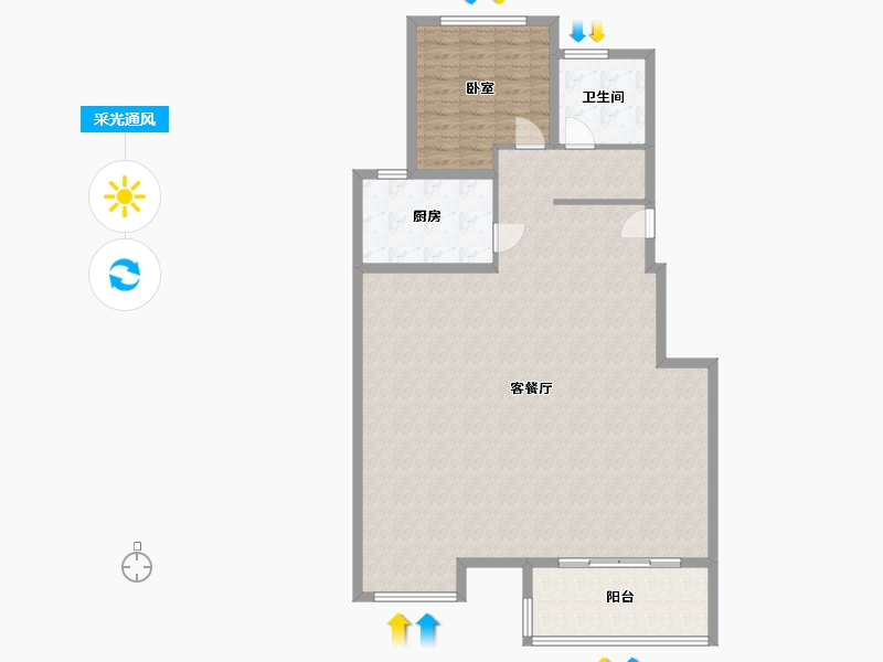 江苏省-徐州市-滨河美景-122.99-户型库-采光通风