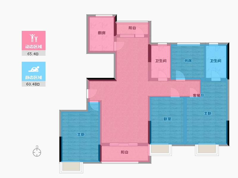 湖北省-武汉市-枫泽星都汇-112.00-户型库-动静分区