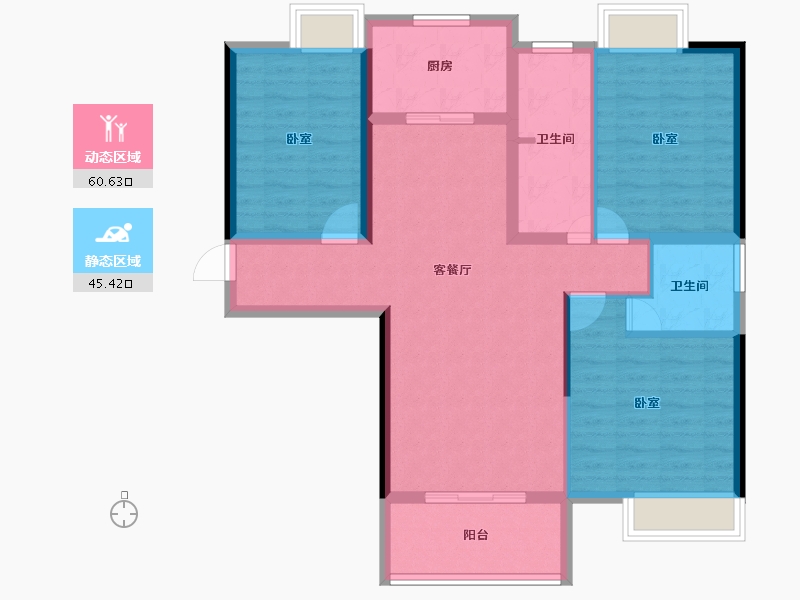 湖北省-孝感市-保丽公馆-95.04-户型库-动静分区