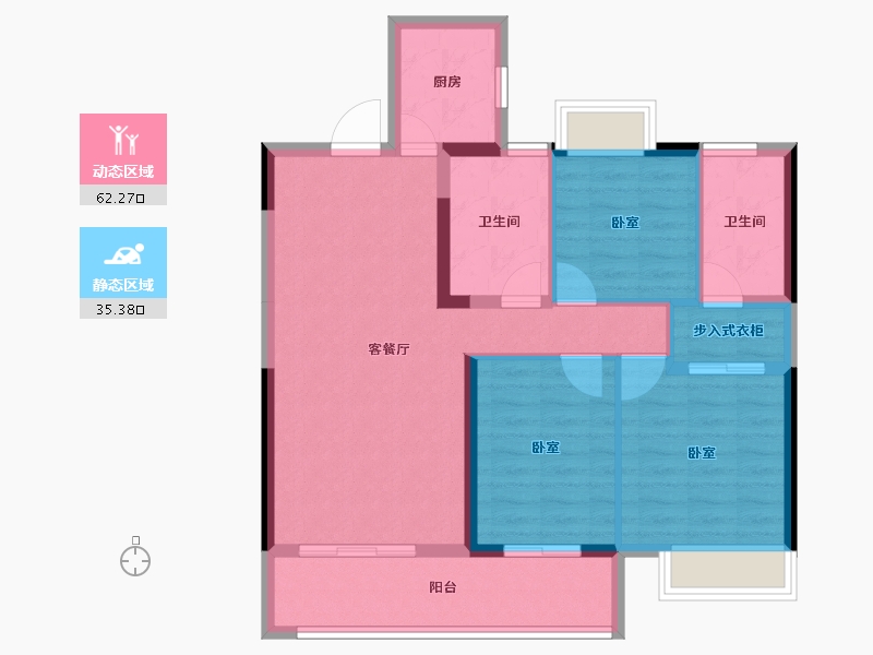 湖南省-怀化市-佳惠·怀熙府-87.58-户型库-动静分区