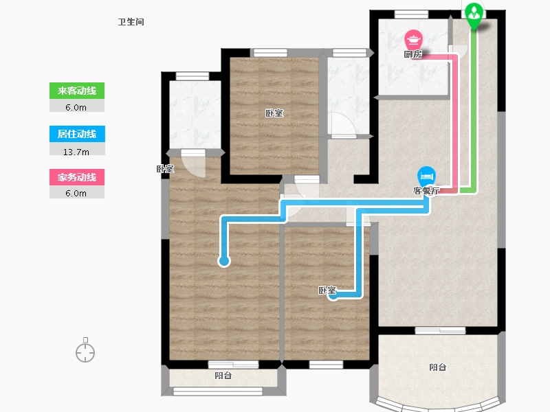 安徽省-六安市-红叶东城花园-92.00-户型库-动静线