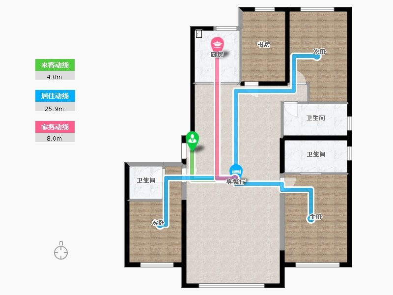 内蒙古自治区-呼和浩特市-御苑-147.66-户型库-动静线