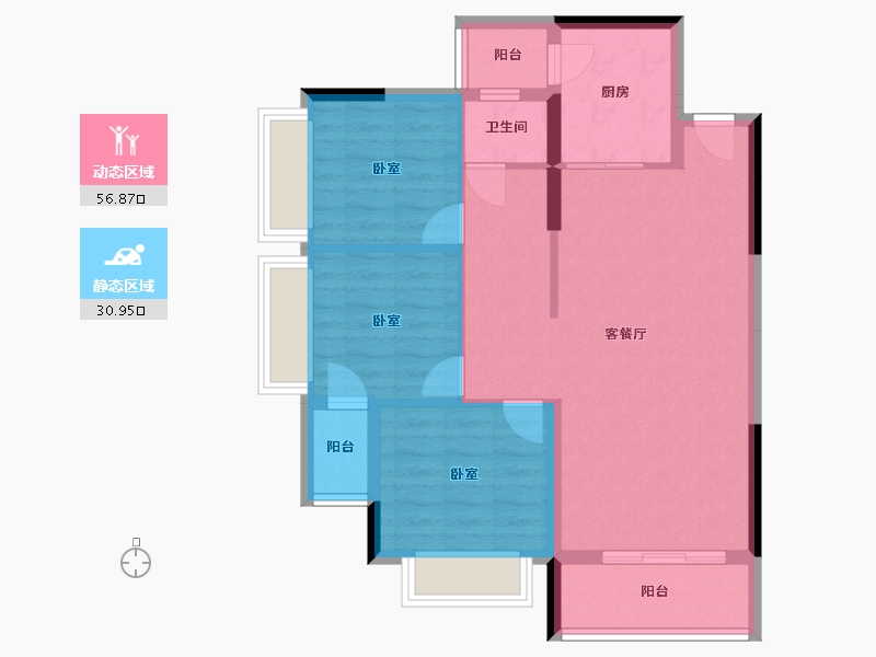 湖南省-衡阳市-清风雅郡-78.78-户型库-动静分区