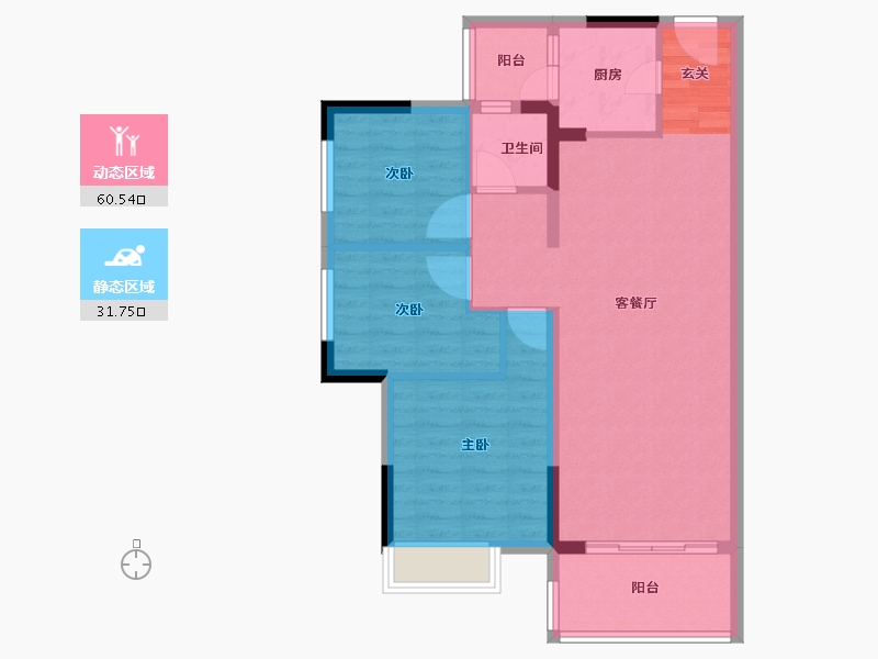 广东省-湛江市-海伦堡·御园-83.00-户型库-动静分区