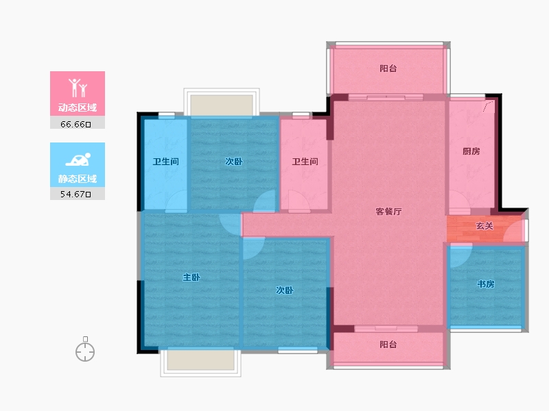 广东省-湛江市-海伦堡·御园-109.47-户型库-动静分区