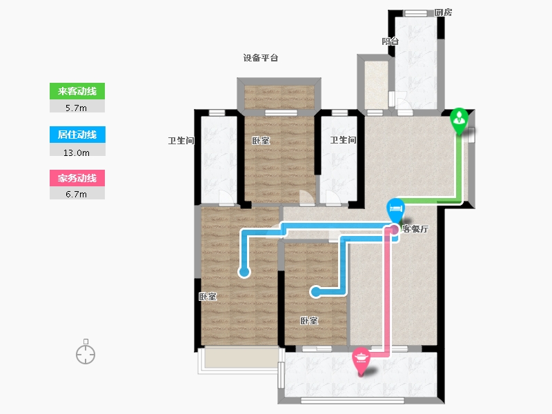 安徽省-六安市-远大雍华府-99.00-户型库-动静线