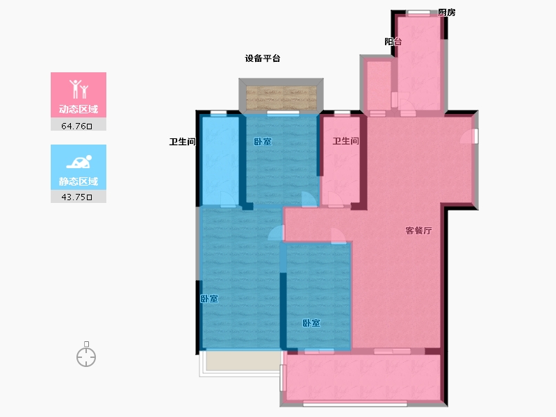 安徽省-六安市-远大雍华府-99.00-户型库-动静分区