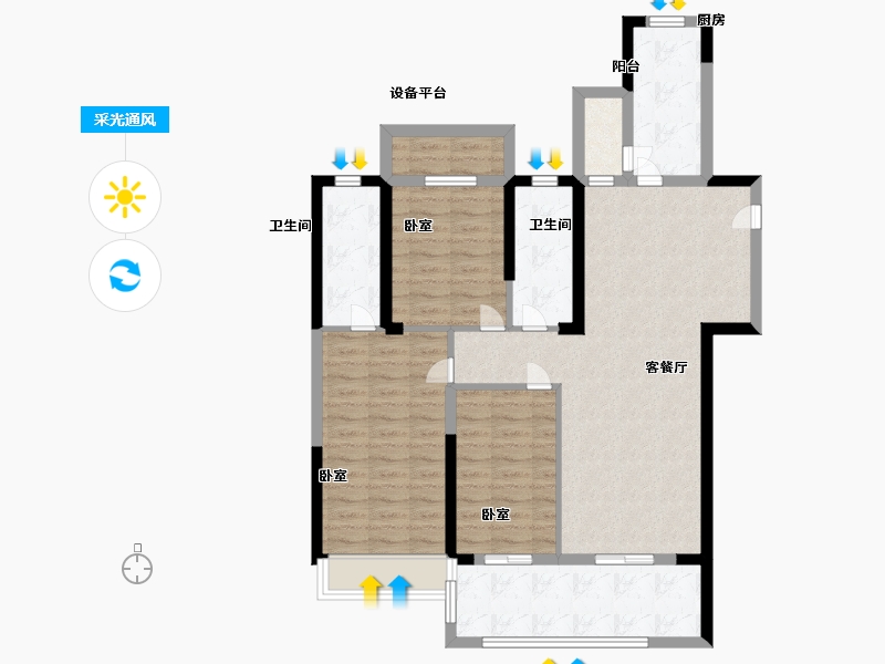 安徽省-六安市-远大雍华府-99.00-户型库-采光通风