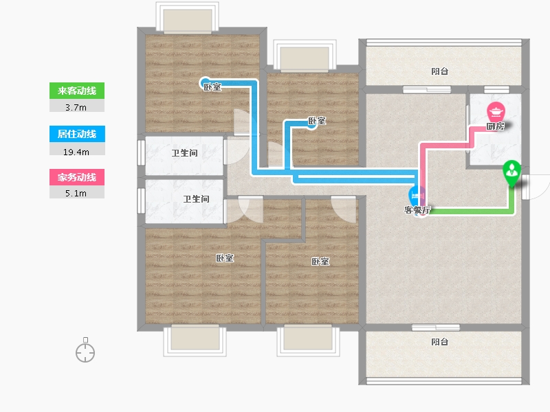 广东省-汕尾市-碧桂园·华附凤凰城-116.00-户型库-动静线