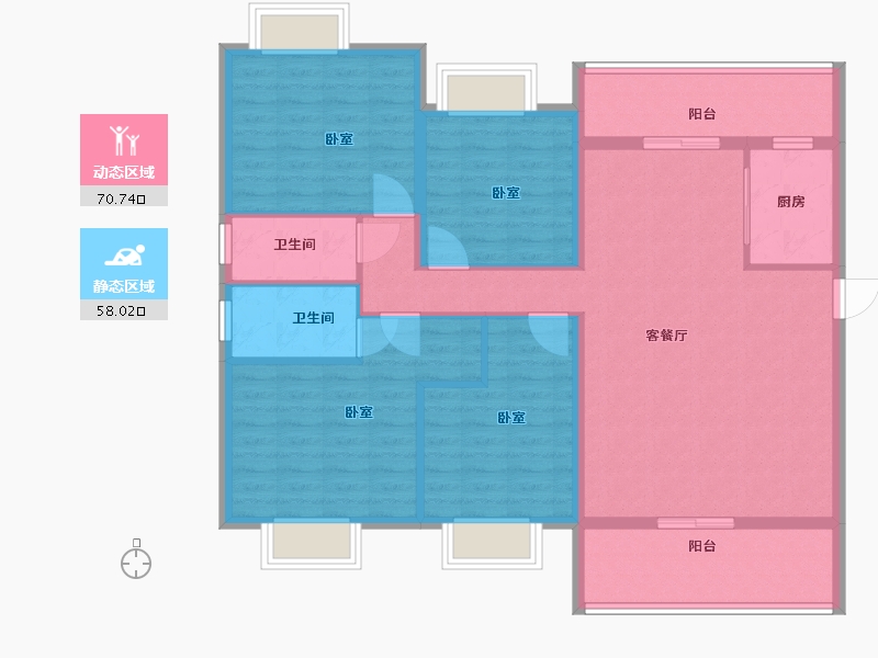 广东省-汕尾市-碧桂园·华附凤凰城-116.00-户型库-动静分区