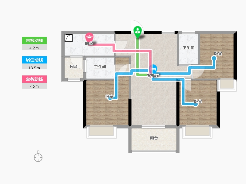 广东省-汕尾市-陆丰碧桂园天玺湾-94.59-户型库-动静线