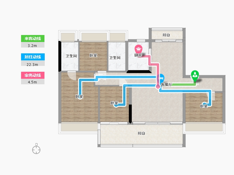 湖南省-郴州市-嘉禾碧桂园-108.00-户型库-动静线